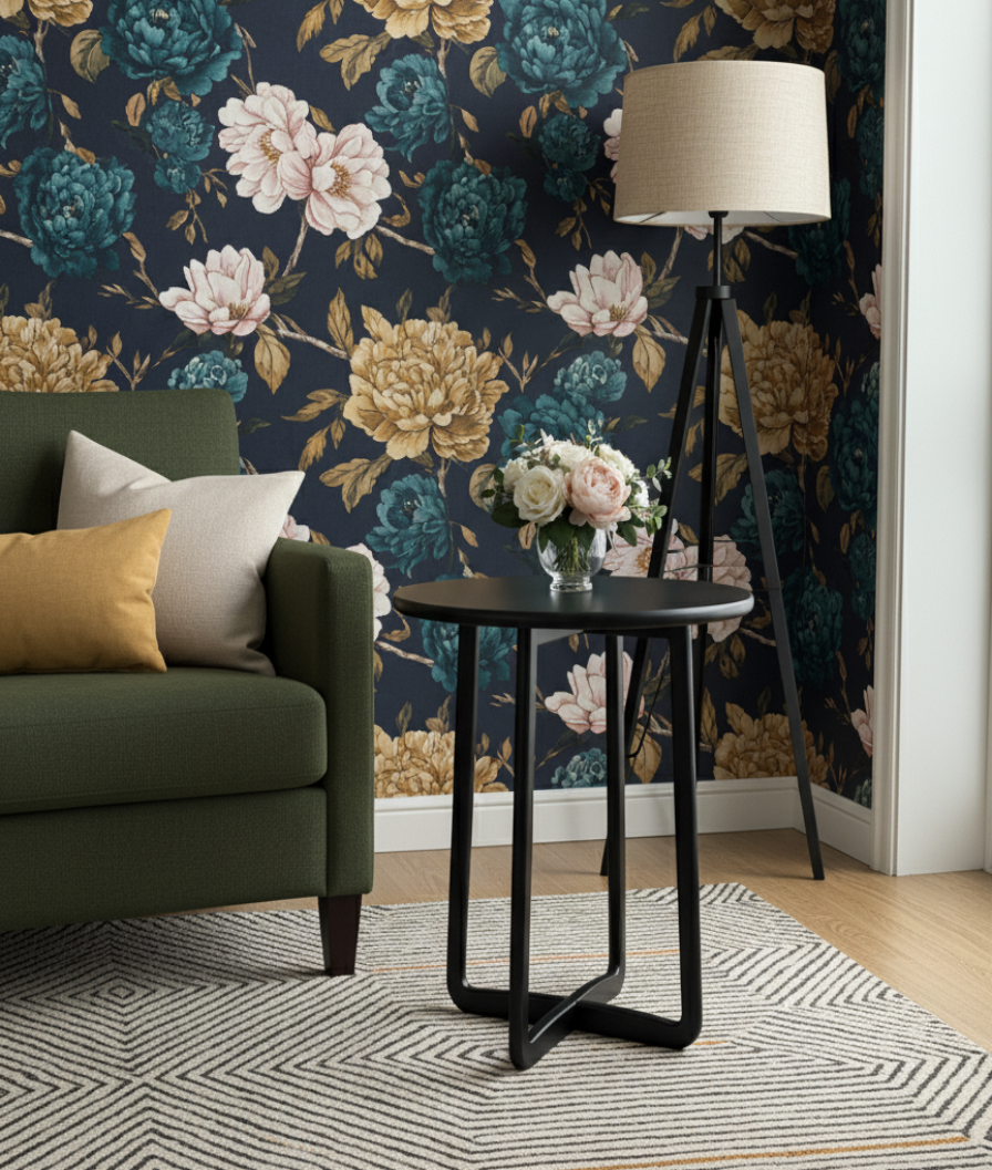 Yuvarlak Ahşap Yan Sehpa